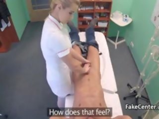 Blonde Doctors Pussy Solves member Problem