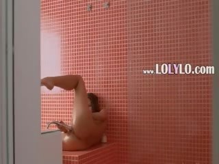 Pretty adolescent like a model in a shower