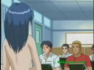 Cartoon chick goes sexually aroused when posing Naked for a drawing class