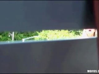 Extraordinary teen streetwalker screams with joy