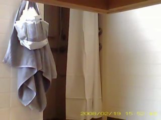 গুপ্তচরবৃত্তি fascinating 19 বছর পুরাতন mademoiselle showering মধ্যে ঘুমন্ত গোসলখানা