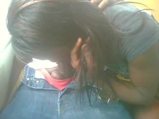 Watch my black damsel giving blowjob in public train movie