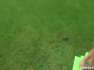 Enchanting beauty fucked by peeping tom