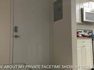Attractive amateur teen tease the delivery man