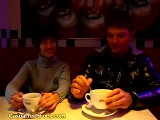 Desiring Teen Sucks prick immediately after Coffee