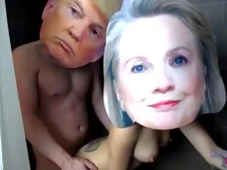 Donald trump and hillary clinton real selebriti bayan clip tape exposed xxx